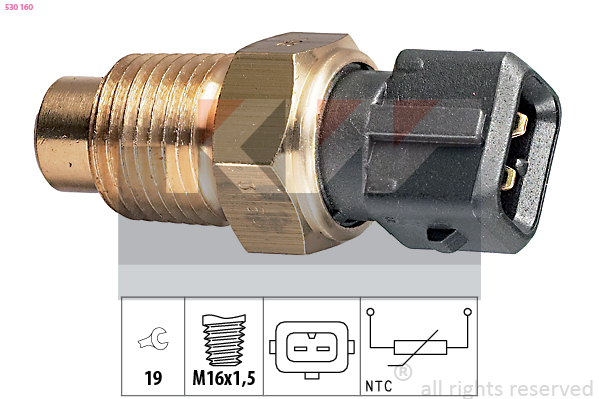 Senzor,temperatura lichid de racire 530 160 KW